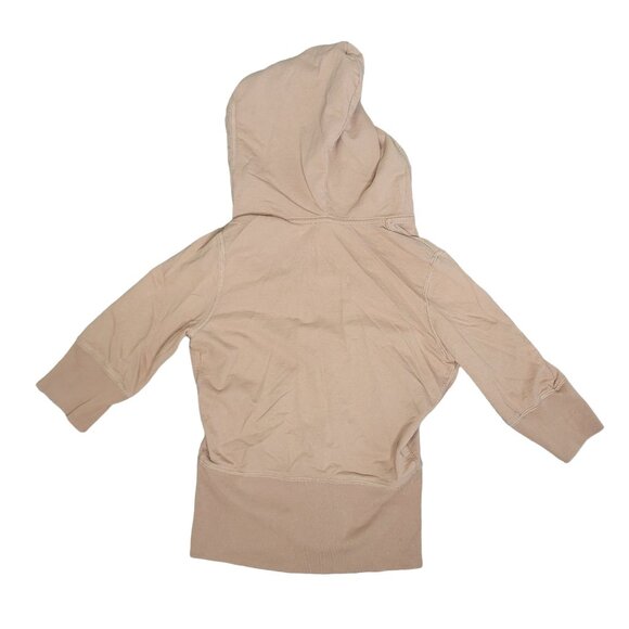 Twisted heart 90s Women's Beige Zip-Up Hoodie Embellished Graphic Size s - Picture 3 of 7